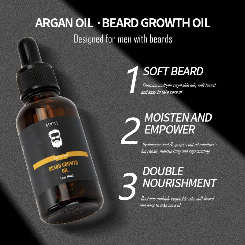 Beard Growth Oil with Microneedle Roller